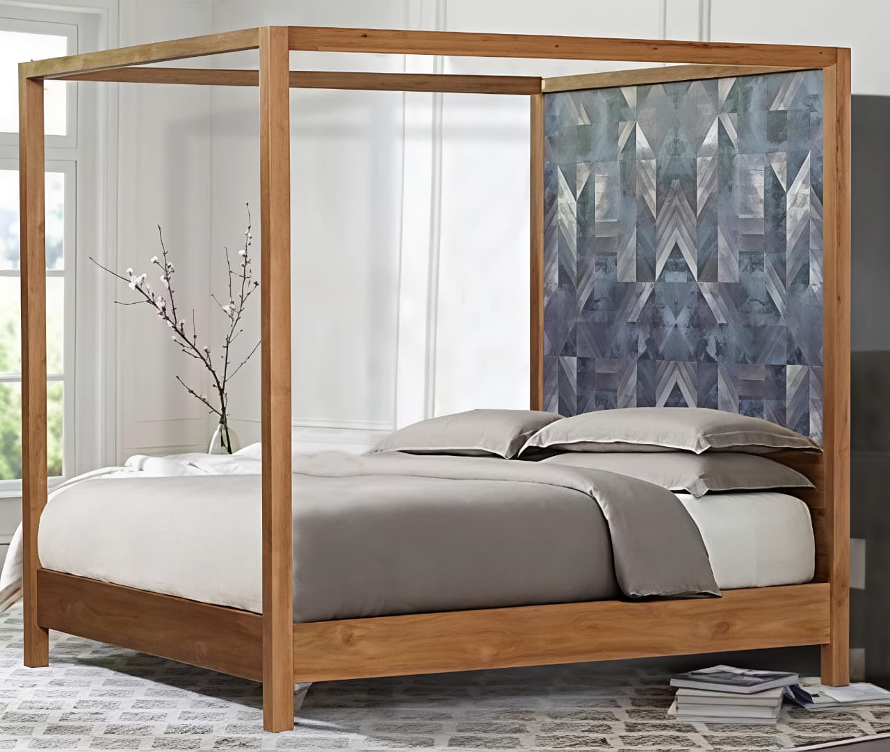 KAYU Panelled Headboard Bed