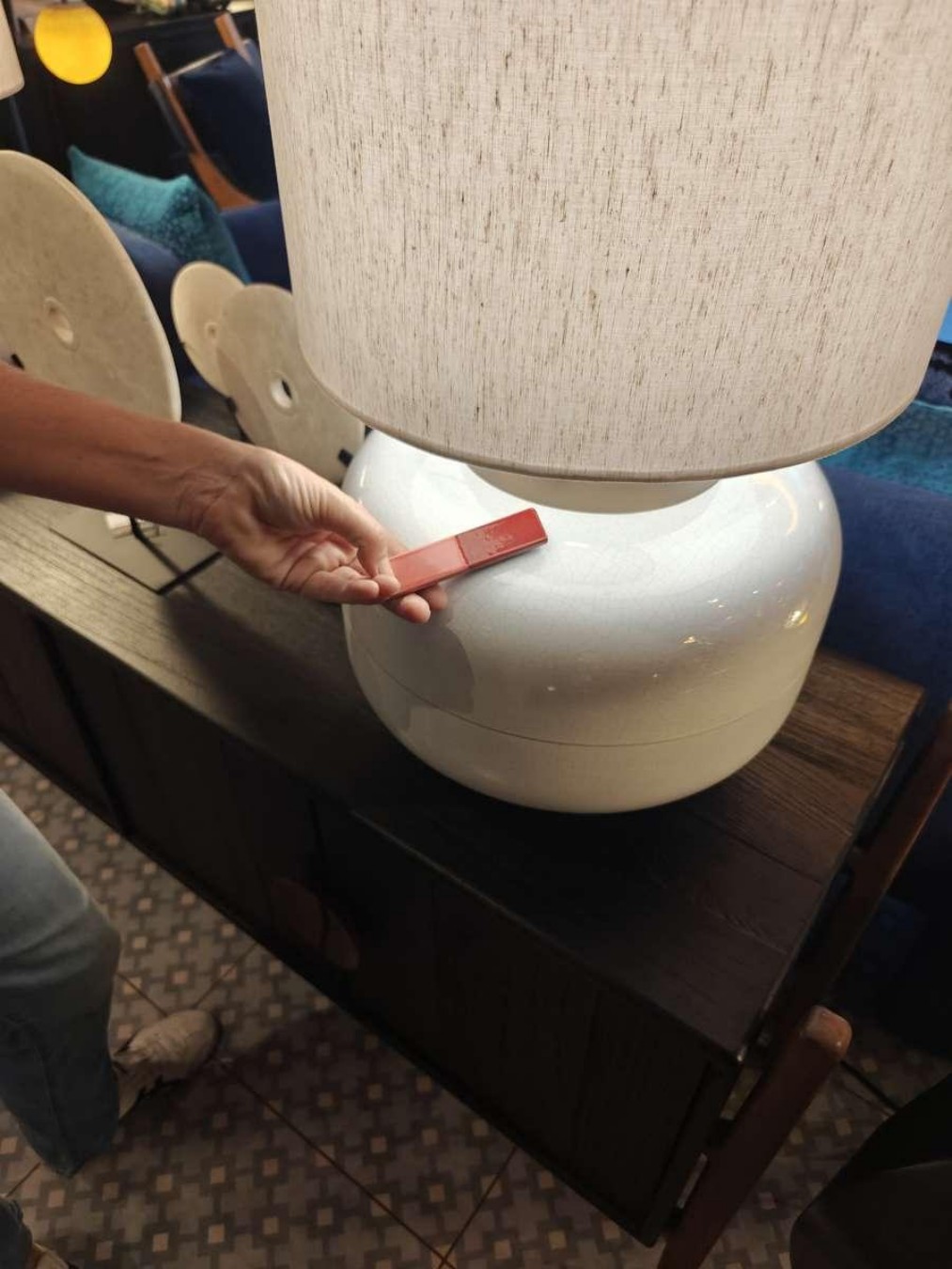 Stacked Amber Tiered Table Lamps