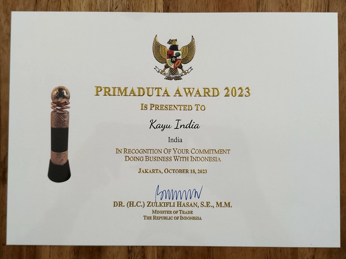 Primaduta Award Certificate 2023