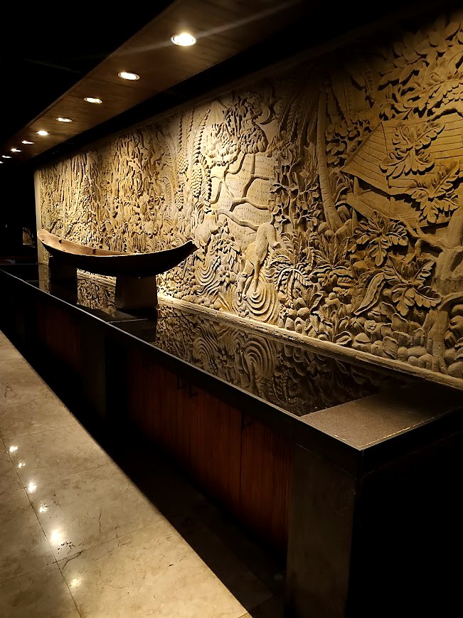 Carved Stone Relief Lobby